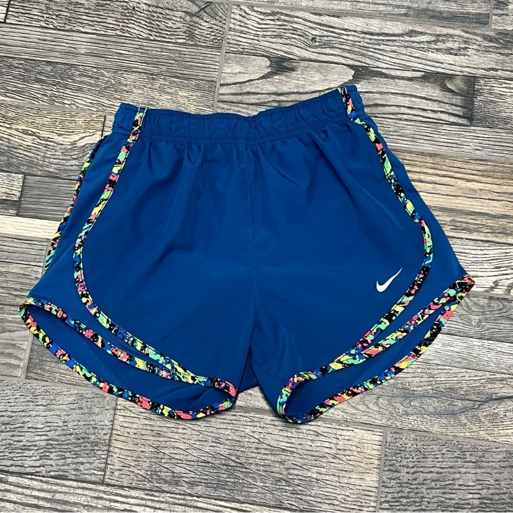 Nike Blue Athletic Shorts‎ with Multicolor Trim